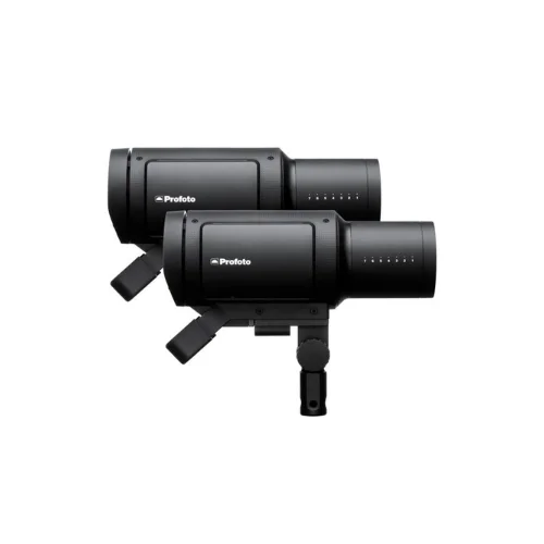 Set completo Profoto B3 Duo Kit incluyendo dos antorchas, cuatro baterías, trípodes y disparador Air Remote.
